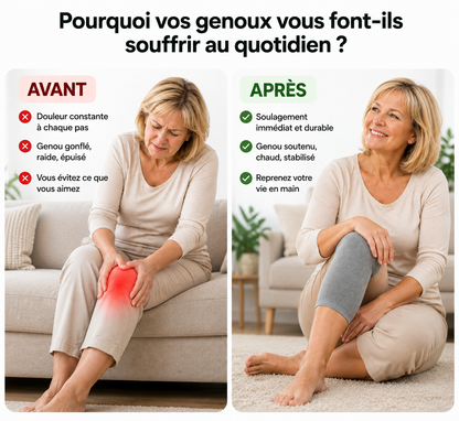 BAMOVE® – Genouillère en Bambou Antidouleur | Maintien & Confort Quotidien