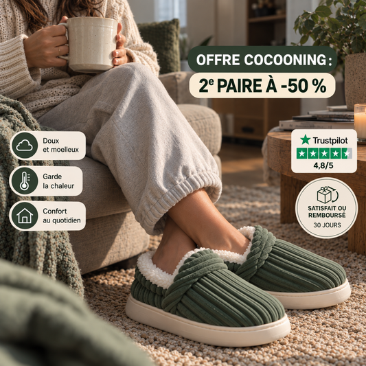 Chaussons MOUVIA™ – Confort & Chaleur au Quotidien