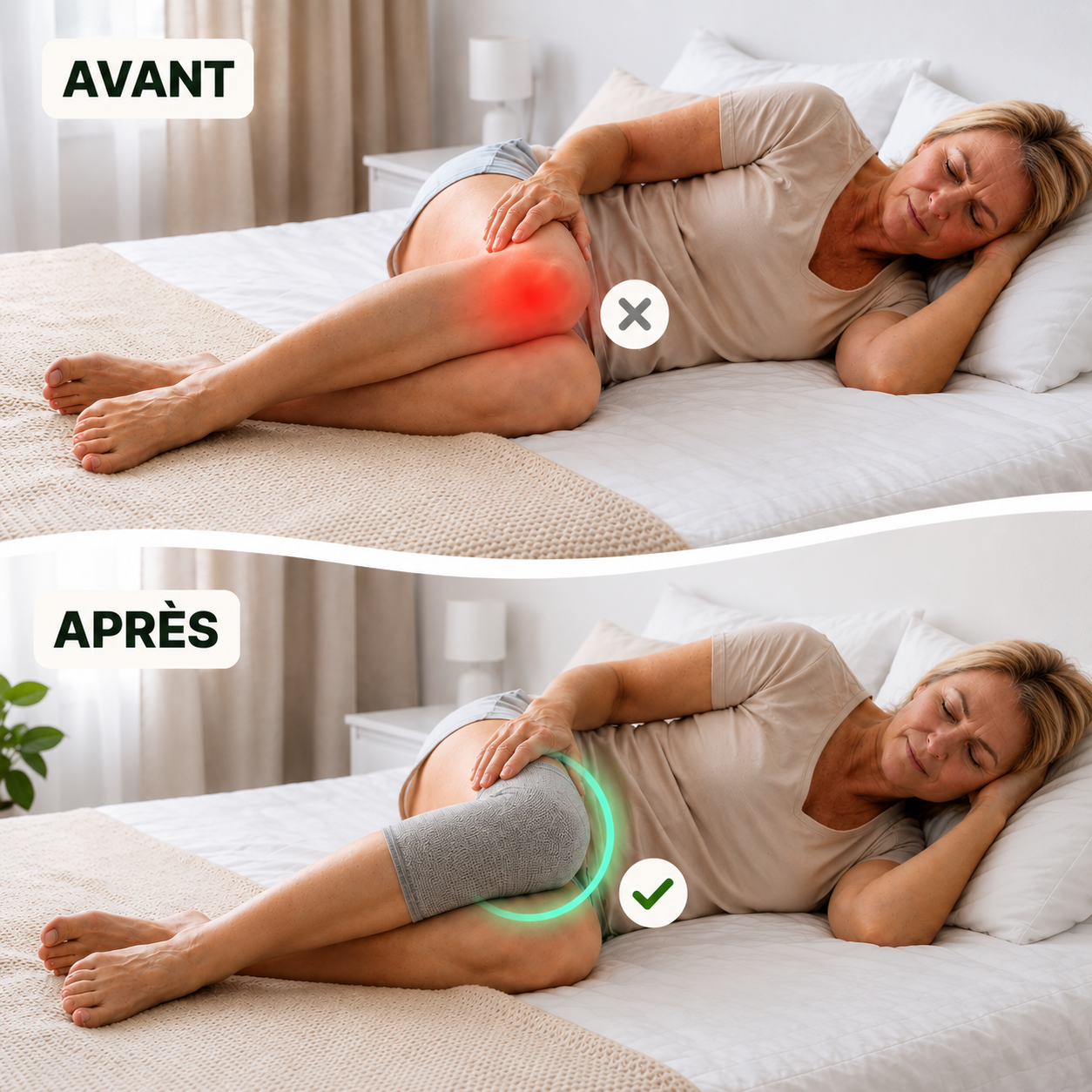 BAMOVE® – Genouillère en Bambou Antidouleur | Maintien & Confort Quotidien